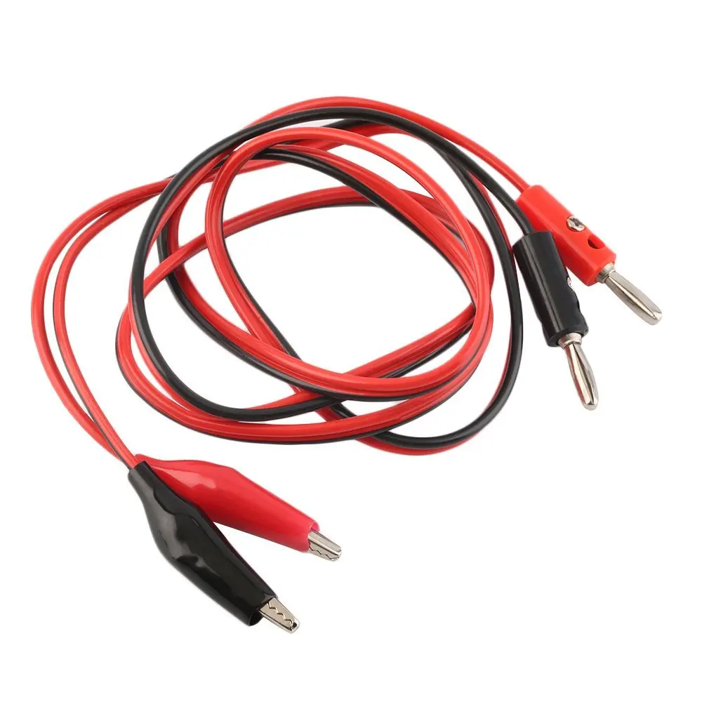 

1 Pair 1M 4mm Multi Meter Probe Wire Pen Cable Professional Alligator Test Lead Clip Cable Universal for Digital Multimeter