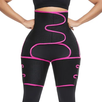 

Body sculpting underwear high waist embossed velcro thigh trimmer belly control slimming fat burning high waist underwear shapin