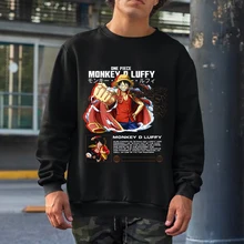 

Harajuku Hooded One Piece Luffy Long Sleeve Autumn Men Clothing Teens Boys Funny Letter Streetwear Oversized Hoodies Sweatshirts