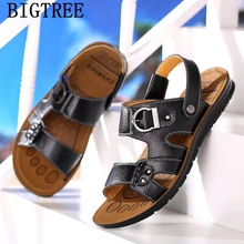 Кожаные сандалии; мужские пляжные сандалии; уличные сандалии; Дизайнерская обувь для мужчин; Летняя обувь; открытая обувь для мужчин; papuci de casa obuwie meskie