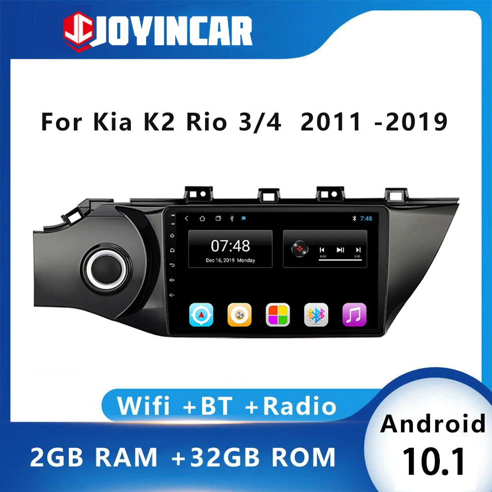JOYINCAR Android 10.1 Car Stereo Navigation GPS for KIA K2 RIO3 RIO4 2011-2019 BT Radio Multimidia Player Head Unit 2G+32G | Автомобили и