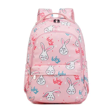 

Students Schoolbag Blue Backpack Children Female White Backpack Beige Waterproof Backbag Bookbag Traveling Bags for Boys Girls