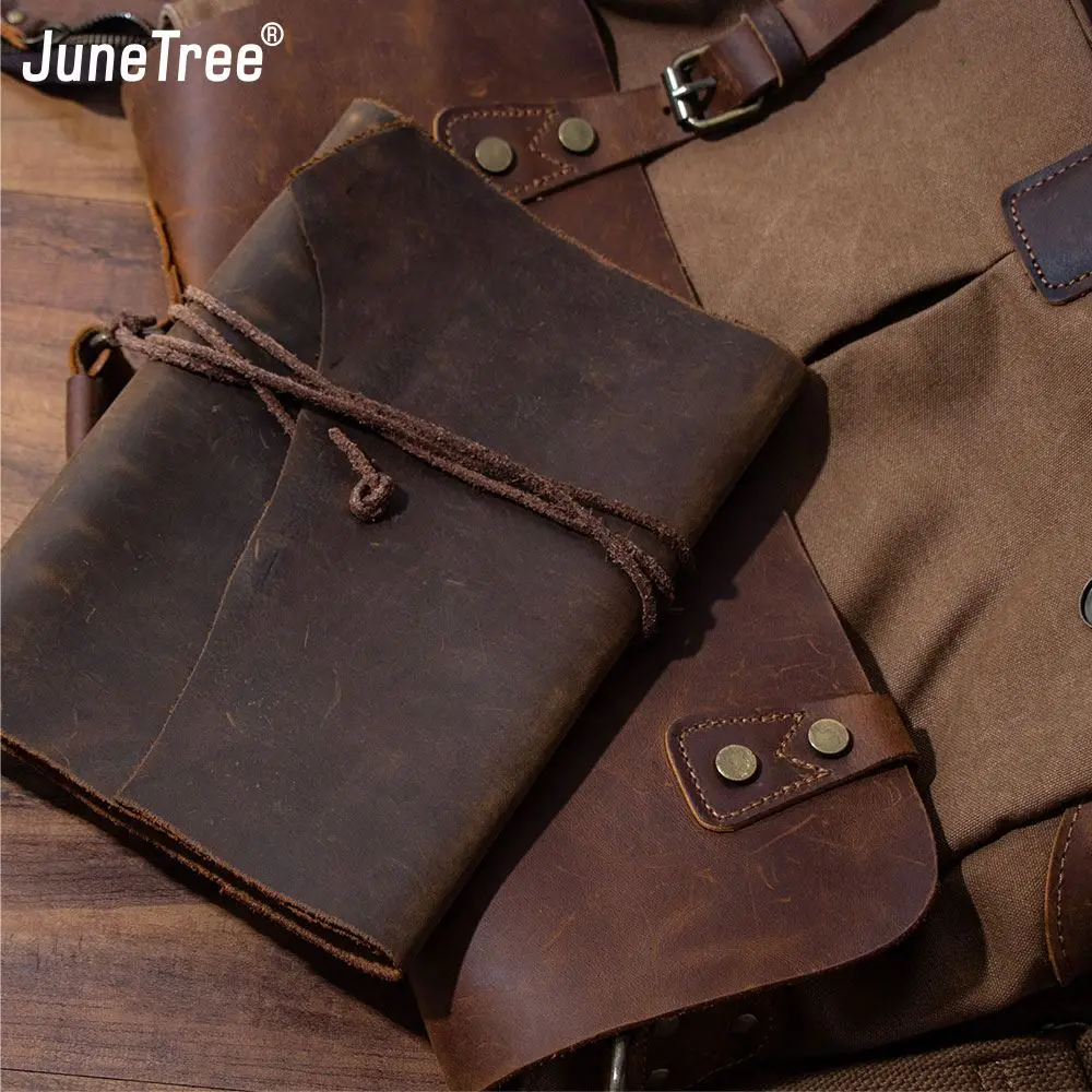junetree caderno couro artigos de material de escritório