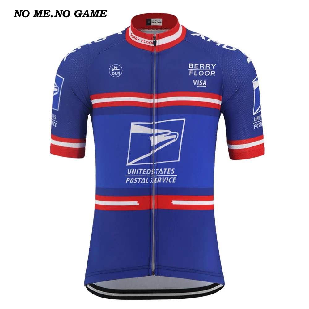 

Retro Cycling Jersey Men's bike jerseys Summer Blue Short sleeve bicycle Ropa Ciclismo maillot road MTB mountain Tops