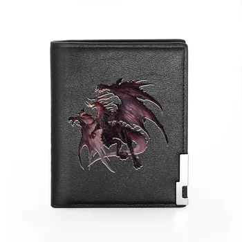 

Cool Personality Dragon Theme Printing Pu Leather wallet Men Bifold Credit Card Holder Short Purse Male
