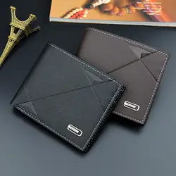 2019 новый мужской кошелек модный мужской бумажник с застежкой молнией кошелек доллар тонкий кошелек