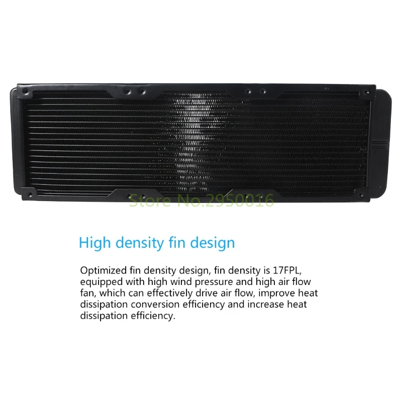 Dissipador de Calor Refrigerando Líquido do Permutador de Calor de Alumínio da Tubulação 18 do Radiador de Água de 360 480 mm para o Sistema Fresco da Água do pc da Cpu - Imagem 2