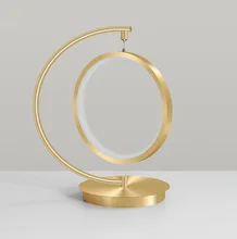 

Table Lamp Led Round Personality Simple Lighting Suitable For Office Study Desk Night Light Metal Material Decorative Luminaire