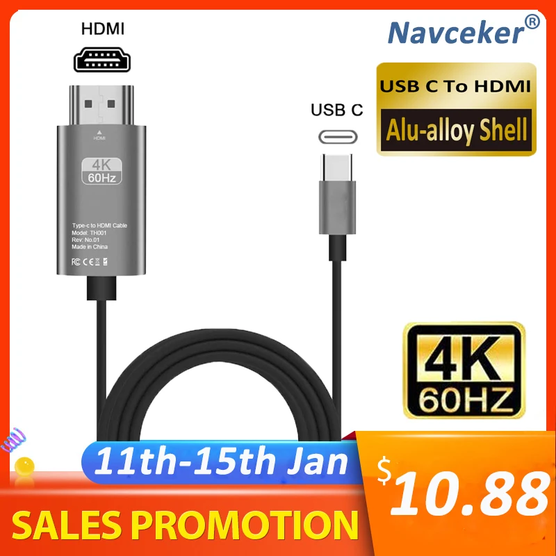 Лучший USB C 3 1 к HDMI 4K адаптер Кабели Тип кабель для MacBook Samsung Galaxy S9/S8/Note 9 Huawei 2020|Кабели