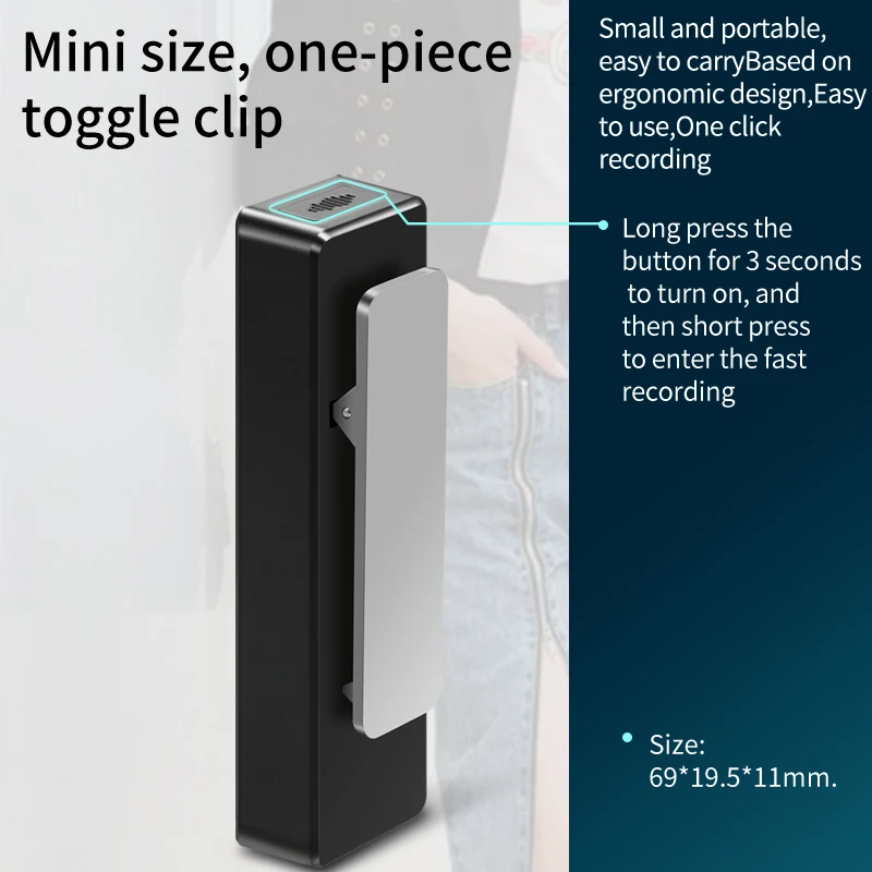 Portable Voice Audio Recorder Translator Portable Mini Real Time Multi Language Voice Voice/Text/Photo Translation Wearable