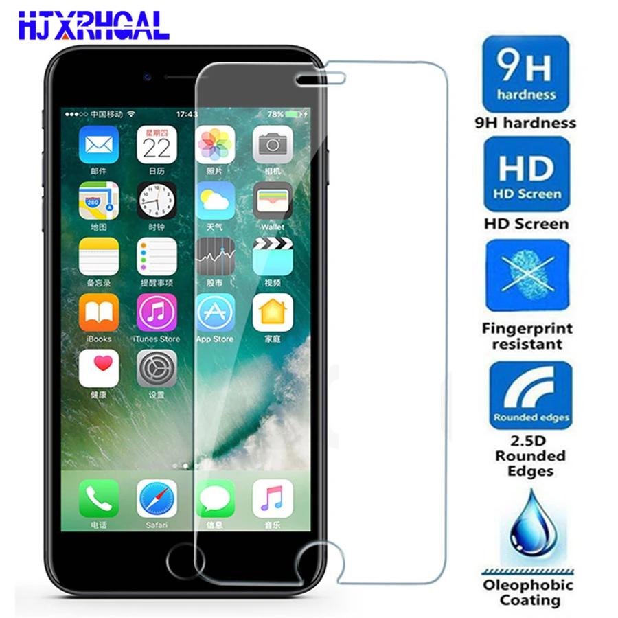 

Anti-Burst Protective Glass For iPhone 7 6s 8 6 Plus X XR XS Max Screen Tempered Glass For iPhone 5S SE 5C 5 4 4S Protector Film