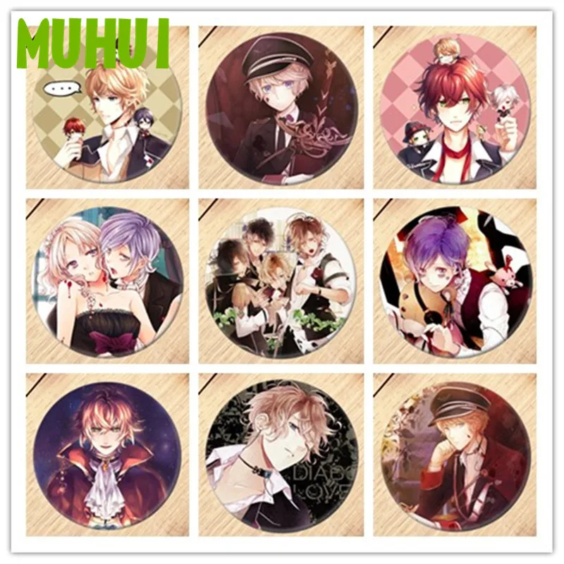 

Free Shipping Anime DIABOLIK LOVERS Brooch Pin Cosplay Badge Accessories For Clothes Backpack Decoration Children's gift B007