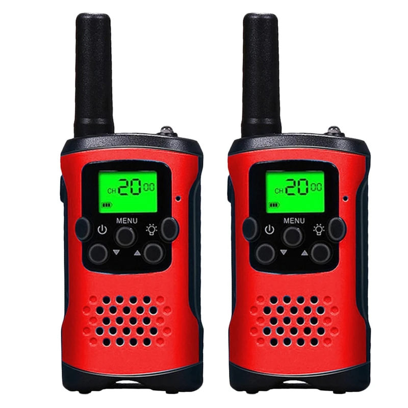 

2Pcs 2-Way Kids Walkie Talkie 400-470Mhz Mini Radio Up to 6Km for Children Outdoor Intercom Toy Gift