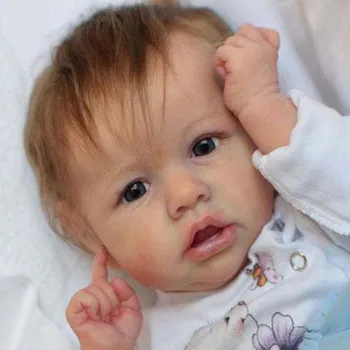 

22'' Silicone Reborn Doll Sweet Reborn Baby Toddler Realistic Baby Dolls Newborn Baby Dolls Soft Touch Rebirth Doll Kid Playmate