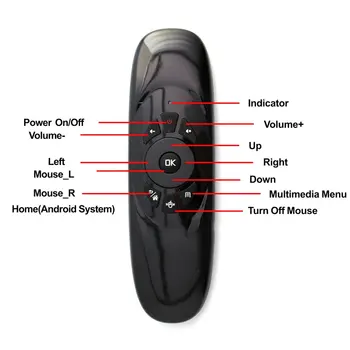 

2.4G Air Mouse Rechargeable Wireless Remote Control Keyboard for Android TV Box Computer @M23