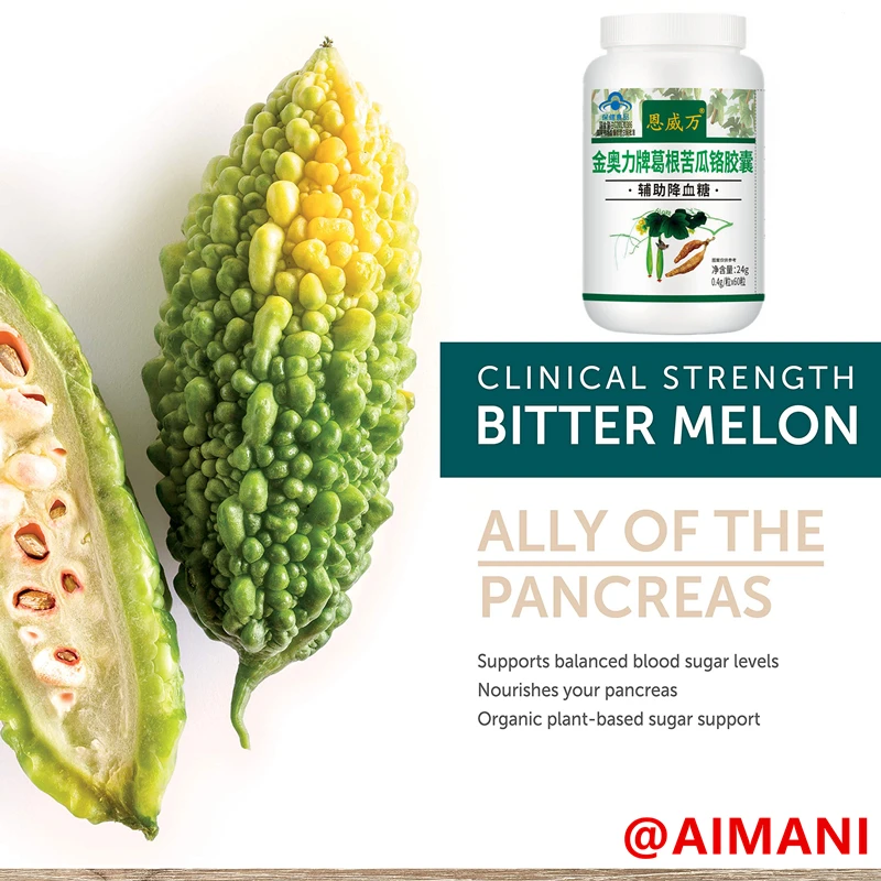 Reducing Blood Sugar Organic Bitter Melon Extract Capsule Cure Diabetes