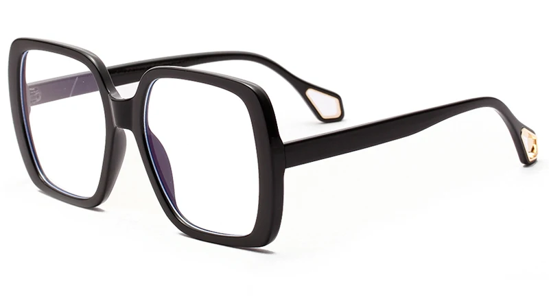 black with clear Peekaboo толстые большие оправы для очков для женщин прозрачные линзы черные большие очки Квадратные Мужские украшения прозрачный Светильник цвета - Цвет оправы: black with clear
