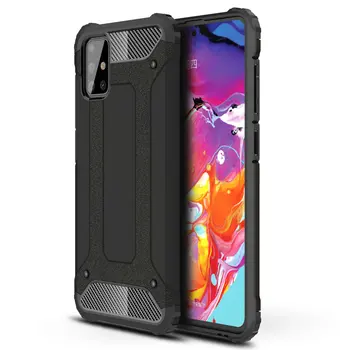 

30pcs/lot Impact Resistant Detachable Hard Case For Samsung Galaxy A71 TPU+PC Hybrid Armor Case