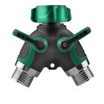 

Irrigation 2 Way Tap Garden Tap Irrigation Valve Hose Pipe Splitter 2 Way Quick Connector Adapter 1pcs Hose Tap