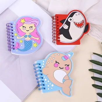 

2020 New Cute Unicorn Shark Mermaid Portable Notepad With A Small Fresh Coil This Cartoon Notebook Stationery Student Gift