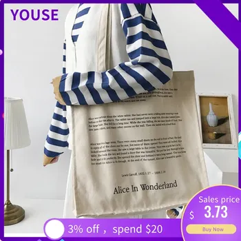 

Women Fairy Tales Print Daily Shopping Bags Canvas Shoulder Bag Students Books Bag Thick Cotton Cloth Handbags Tote For Girls