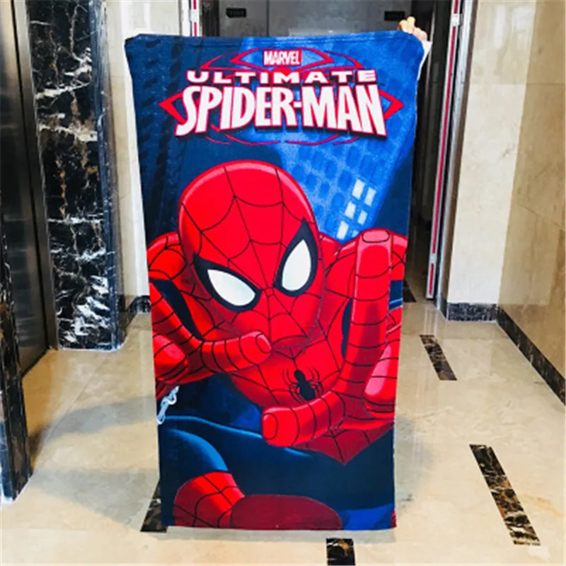 

Disney cotton bath towel Children cartoon Mickey Mouse Frozen Spiderman Sofia Cars Kids Boy girl Soft beach towel throw blanket