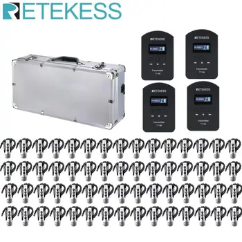 

Wireless Tour Guide System 4 Transmitter 60 Receiver TT106+64 Slot Charging case for Simultaneous Translation Meeting Church