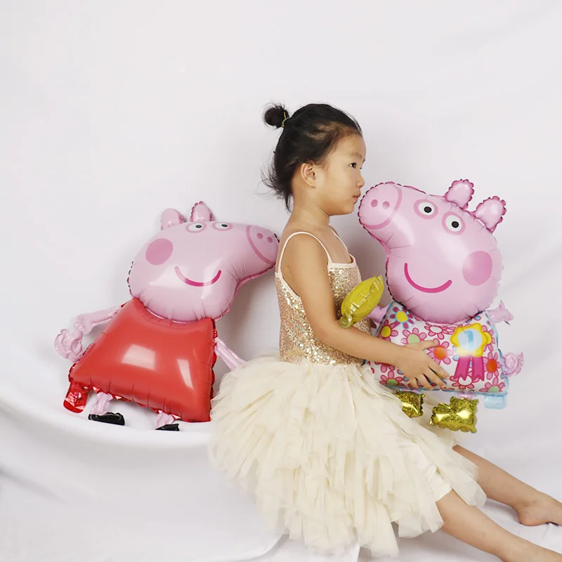 1 Набор, Свинка Пеппа, Детские воздушные шары из фольги для дня рождения, праздничные украшения для детей, Свинка Пеппа, Джордж, вечерние шары, товары