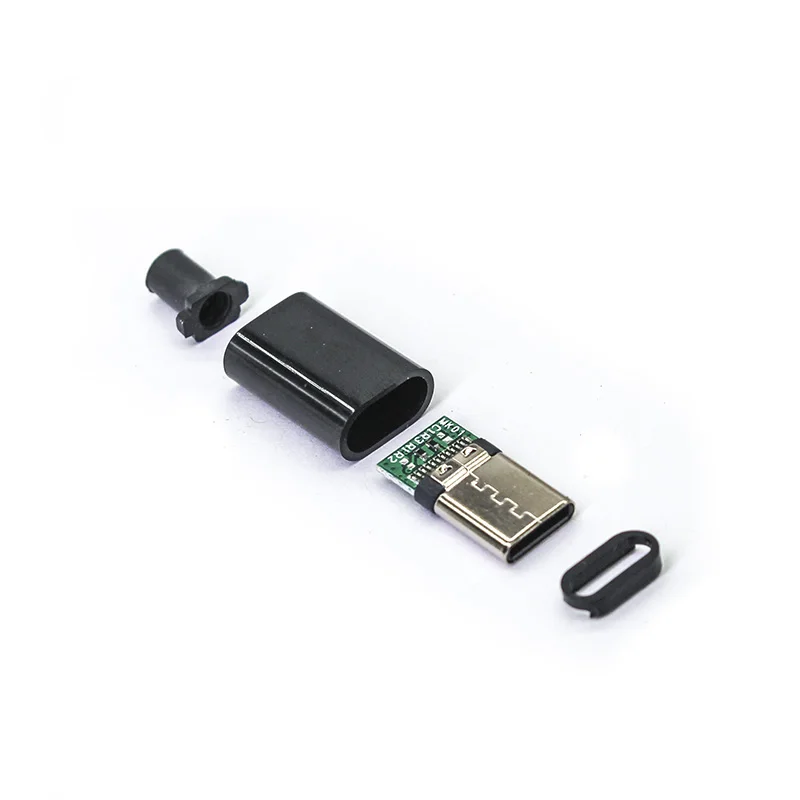 2pcs 5pcs Type C  Connectors Jack Tail usb Male Plug Electric Terminals welding DIY data cable  accessories 24 pin