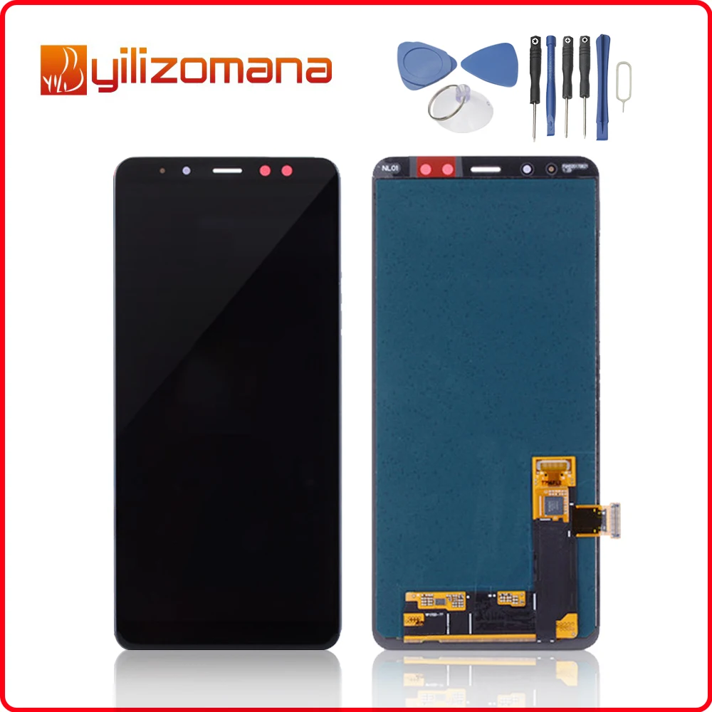 

6.0"Super AMOLED For SAMSUNG Galaxy A8 Plus 2018 A730 LCD Touch Screen Digitizer Assembly for Samsung A730 Display A730F A730X