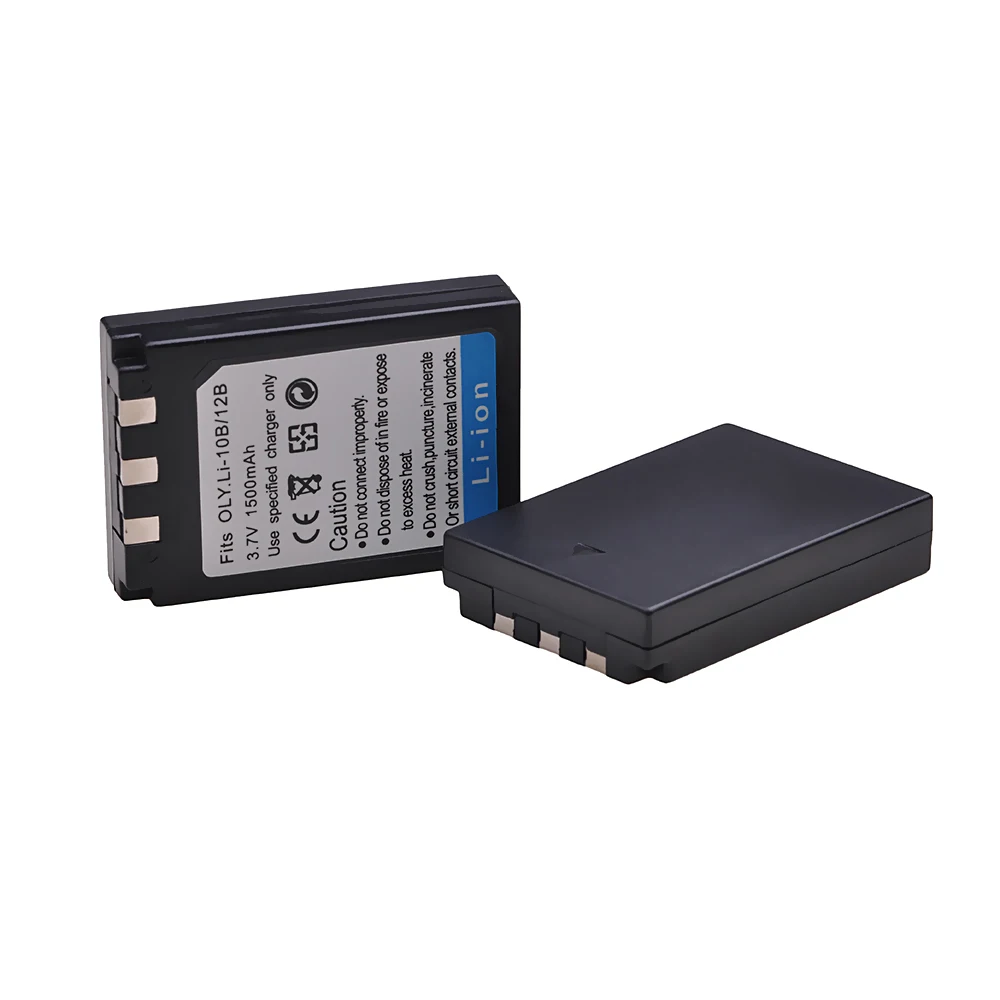 Li-10B Li-12B Battery for Olympus Li 10B Li12B C-50 C-60 C-70 C-470 C-760 C-765 C-770 X-1 X-2 X-3 X-500 FE-200 IR-500 2Pcs rechargeable battery camera battery action camera battery