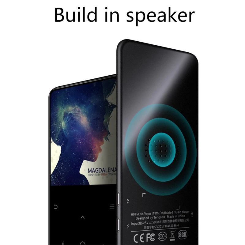 C6 Bluetooth 5,0 MP3-плеер 2,4 дюймов Встроенный динамик с fm-радио Запись видео портативный тонкий звук без потерь walkman