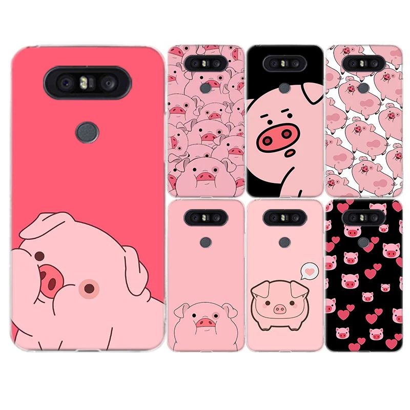 

Pig Animal Soft TPU Full Protection Fundas Silicone Phone Case For LG G8s Q8 Q7 Q6 G7 G6 G5 V50 V40 V30 V20 V10 G4 Cover