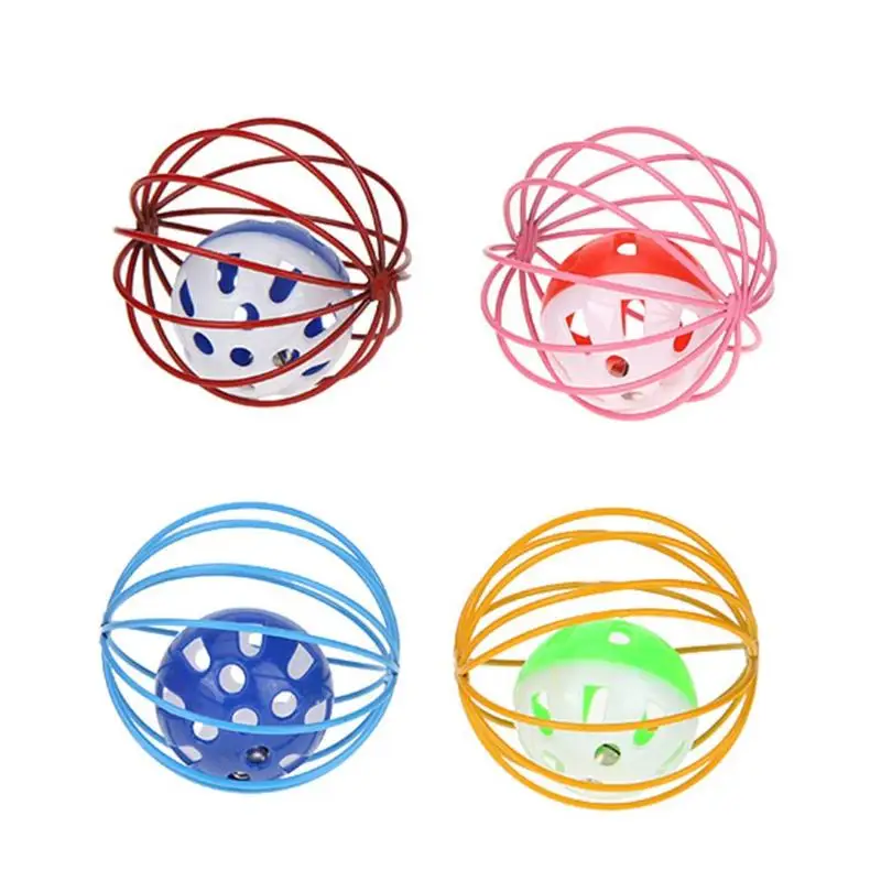 6,5 см Pet Cat Rolling Cage Ball Котенок Перо интерактивная игрушка для игр