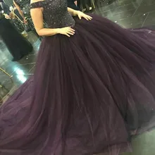 Новинка: вышитое бисером Пышное Платье Пышное Бальное Платье c оголенными плечами праздничная одежда платье для выпускного изготовление на заказ; Большие размеры