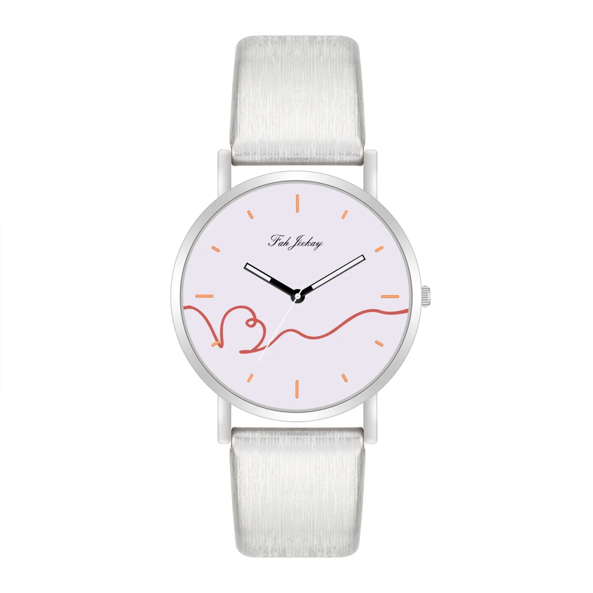 

New Products Non-with Numbers Heart Leash Dial Fashion Lovers Simple Quartz Belt Watch
