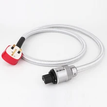 

High Quality Preffair HI-End UK Power Cord Cable UK Mains 3 Pin Plug MK UK Plug Mains Power Cable Lead HIFI Power Extension Cord