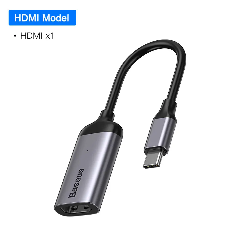 HDMI USB C HUB Baseus USB C концентратор USB для мульти HDMI USB 3,0 RJ45 Кардер ридер OTG адаптер USB разветвитель для MacBook Pro Air USB док-станция type C концентратор - Цвет: HDMI USB C HUB