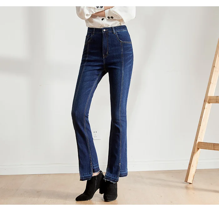 Женские асимметричные джинсы LEIJIJEANS, элегантные повседневные облегающие брюки со средней посадкой, новая модель 9205 большого размера