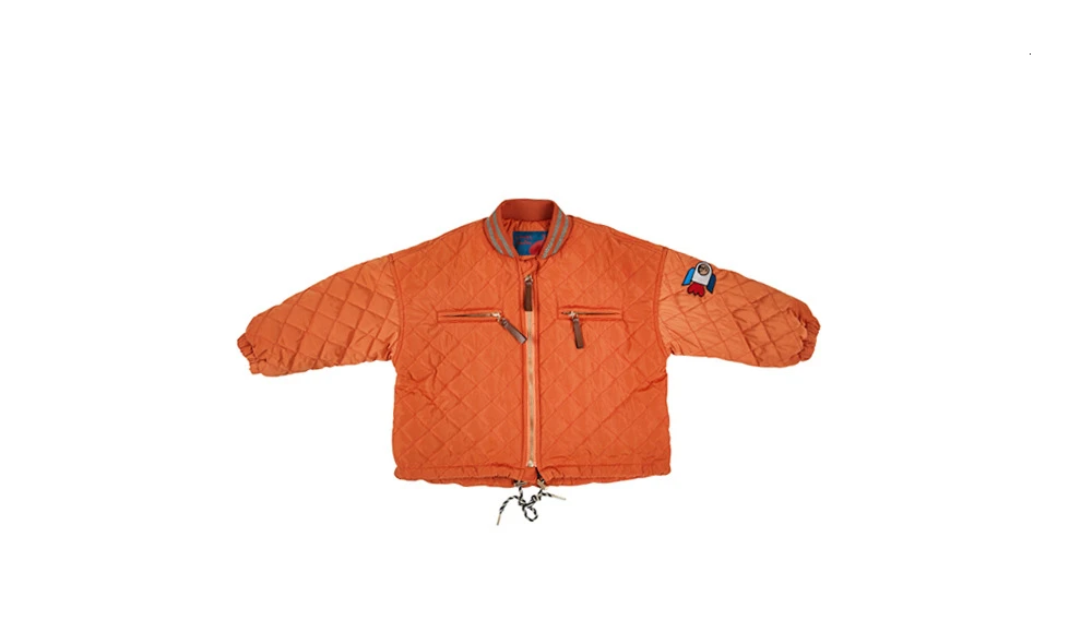 Детская зимняя куртка коллекция года; Lim; Новинка; Брендовое осеннее бархатное пальто с рисунком для мальчиков и девочек плотная теплая верхняя одежда для маленьких детей; Модная одежда - Цвет: orange jacket