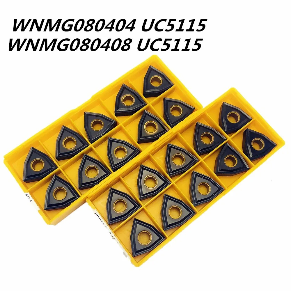Карбид вольфрама WNMG080404/08 UC5115 треугольник лезвие токарный станок инструмент WNMG080408 Супер жесткий материал чугун специальные инструменты