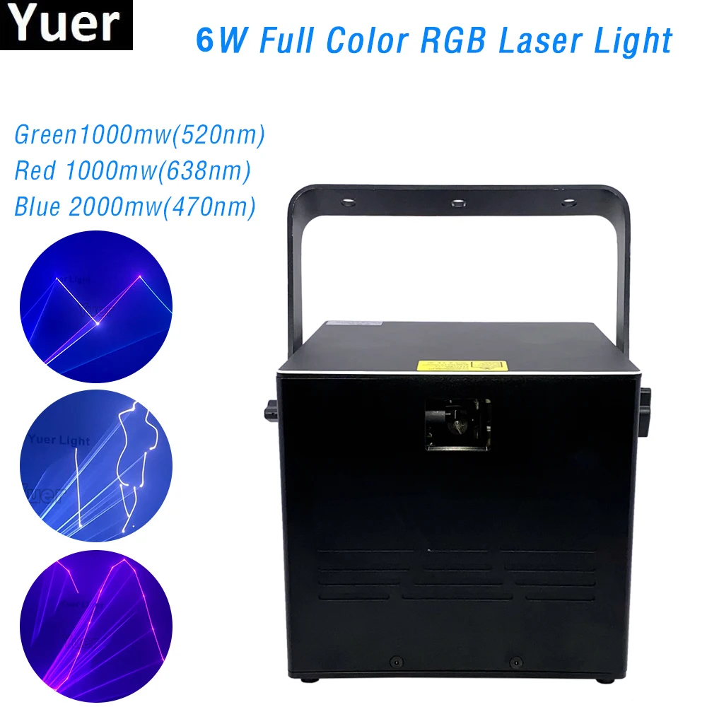 2 шт./лот 6 Вт полноцветный анимационный лазер красный зеленый синий лазерный