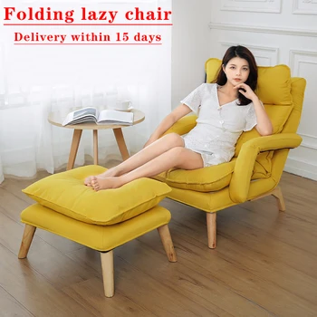 

Simple Recliner Sofa Small Apartment Folding Lazy Armchair Lazy Sofa Single Sofa Chair Cute Girl Bedroom Small Sofa