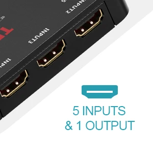 HDMI коммутатор 5 в 1 из TESmart Интеллектуальный 5 портов HDMI коммутатор 5x1 сплиттер Переключатель HDMI Full HD1080P 3D с ИК-пультом дистанционного управления
