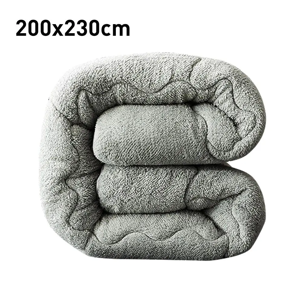 Теплое зимнее шерстяное стеганое одеяло, утепленное одеяло/одеяло из овечьей шерсти, наполнитель постельного белья, утепленное одеяло из гусиного пуха - Цвет: 200x230cm