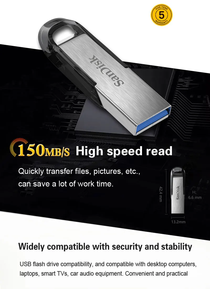 Флеш-накопитель USB sandisk 32, 64, 128, 16 ГБ, флеш-накопитель 128 ГБ, 64 ГБ, 32 ГБ, 256 ГБ, флеш-накопитель 3,0, USB флешка, диск на ключ, память для телефона