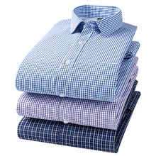 Новинка, мужские рубашки с длинным рукавом, утолщенные, теплые, в полоску, классические, удобные, мягкие, повседневные, на пуговицах, рубашки, повседневные, мужские Рубашки, Топы