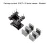 uxcell 5 Sets EE10 4 with 4pin Transformer Bobbin PC40 Ferrite Core Vertical 10 Ferrite Halves and 5 Bobbin ► Photo 3/4