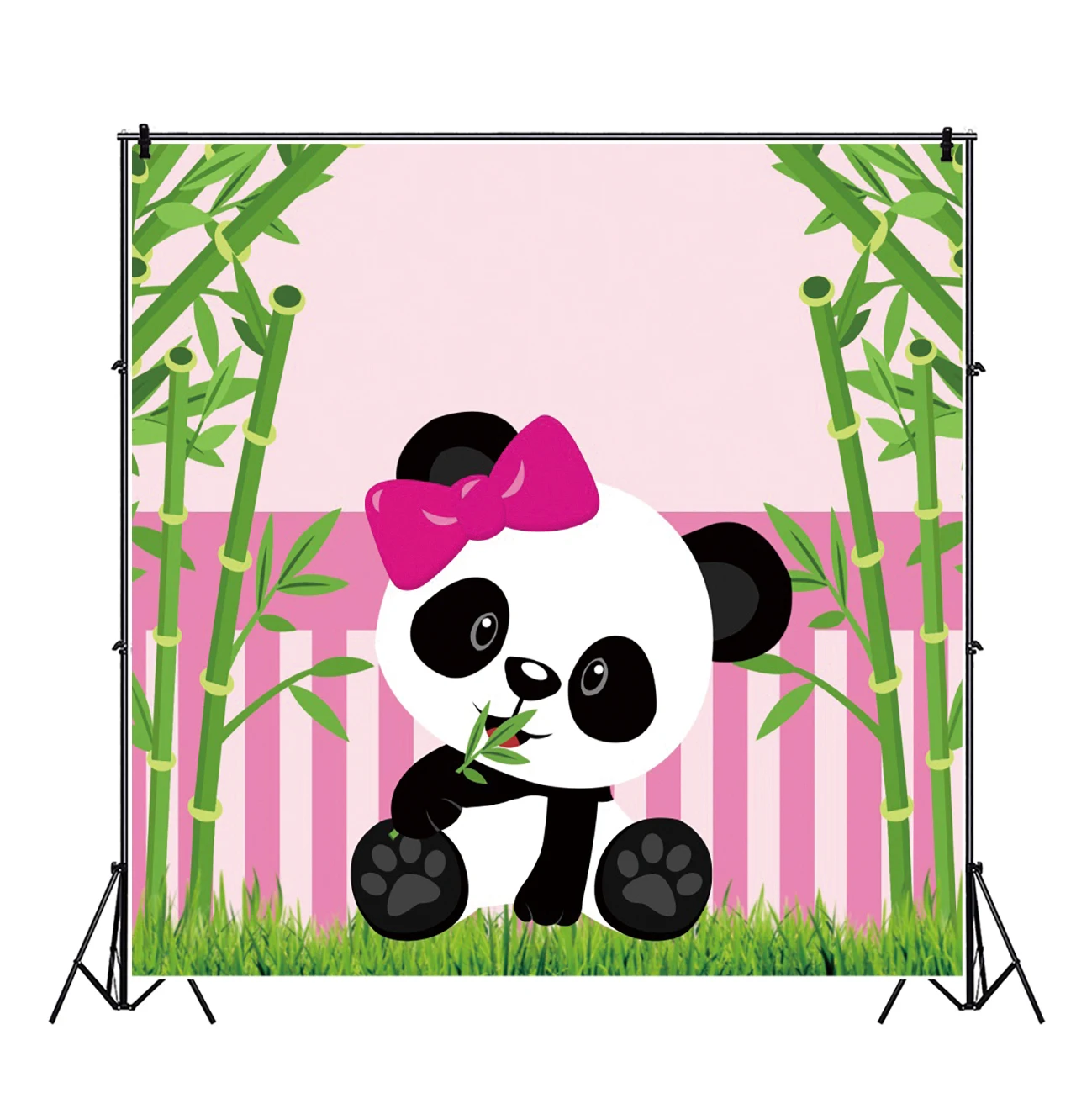 Pink Cartoon Panda Baby Shower Birthday Party Decor Background Green Bamboo  Custom Poster Portrait Photography Backdrop Poster - Backgrounds -  AliExpress