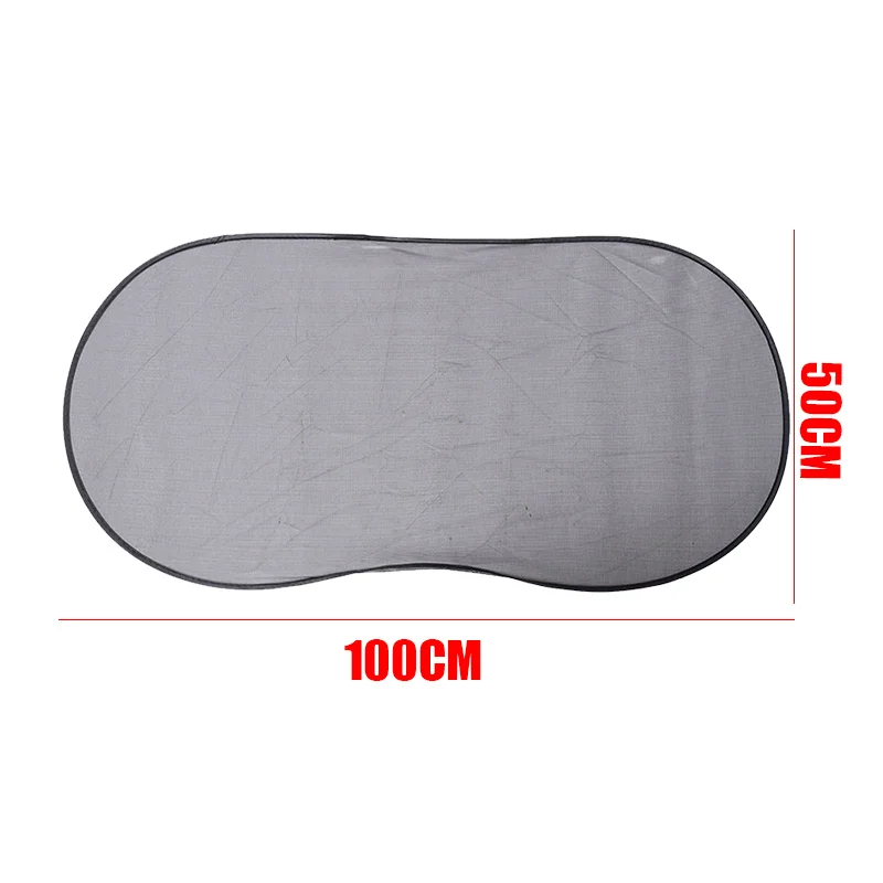 For Car UV Protection 1pc 100cm*50cm Black Side Rear Window Mesh Sun Visor Auto Shield Screen Sunshade Sun Shade Cover Mayitr